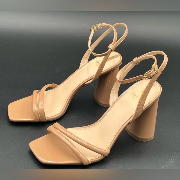 Sam Edelman Tan Chunky Patent Heel Size 9.5 - Picture 3 of 6